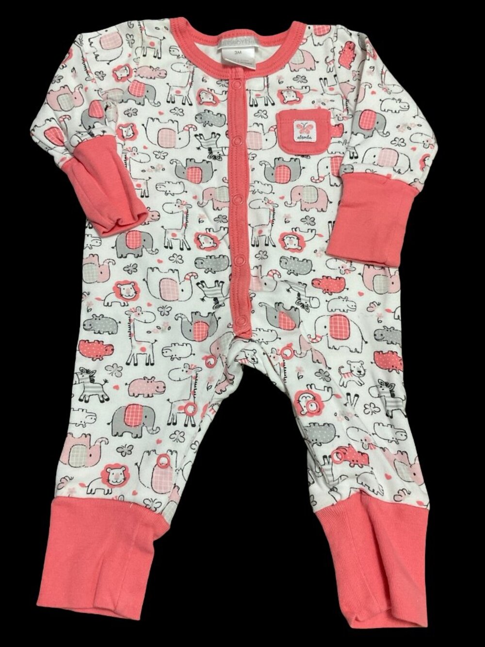 Pink/White Animal Print Footless Sleeper